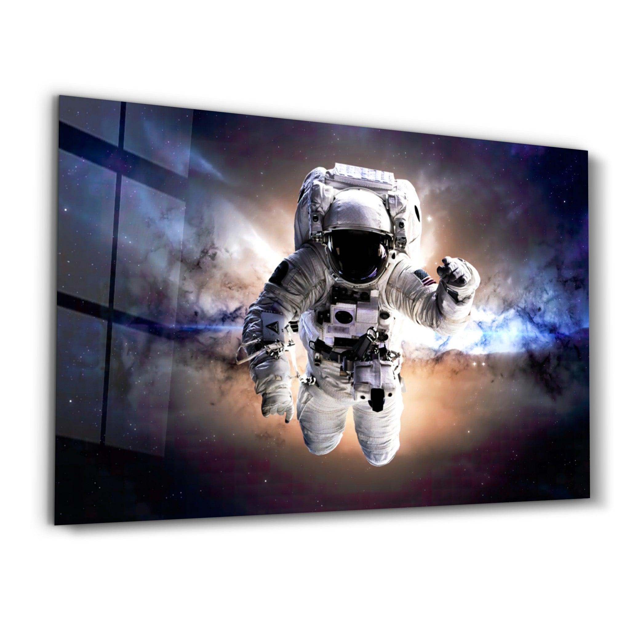 Astronaut In the Space | Glass Wall Art - ArtDesigna Glass Printing Wall Art