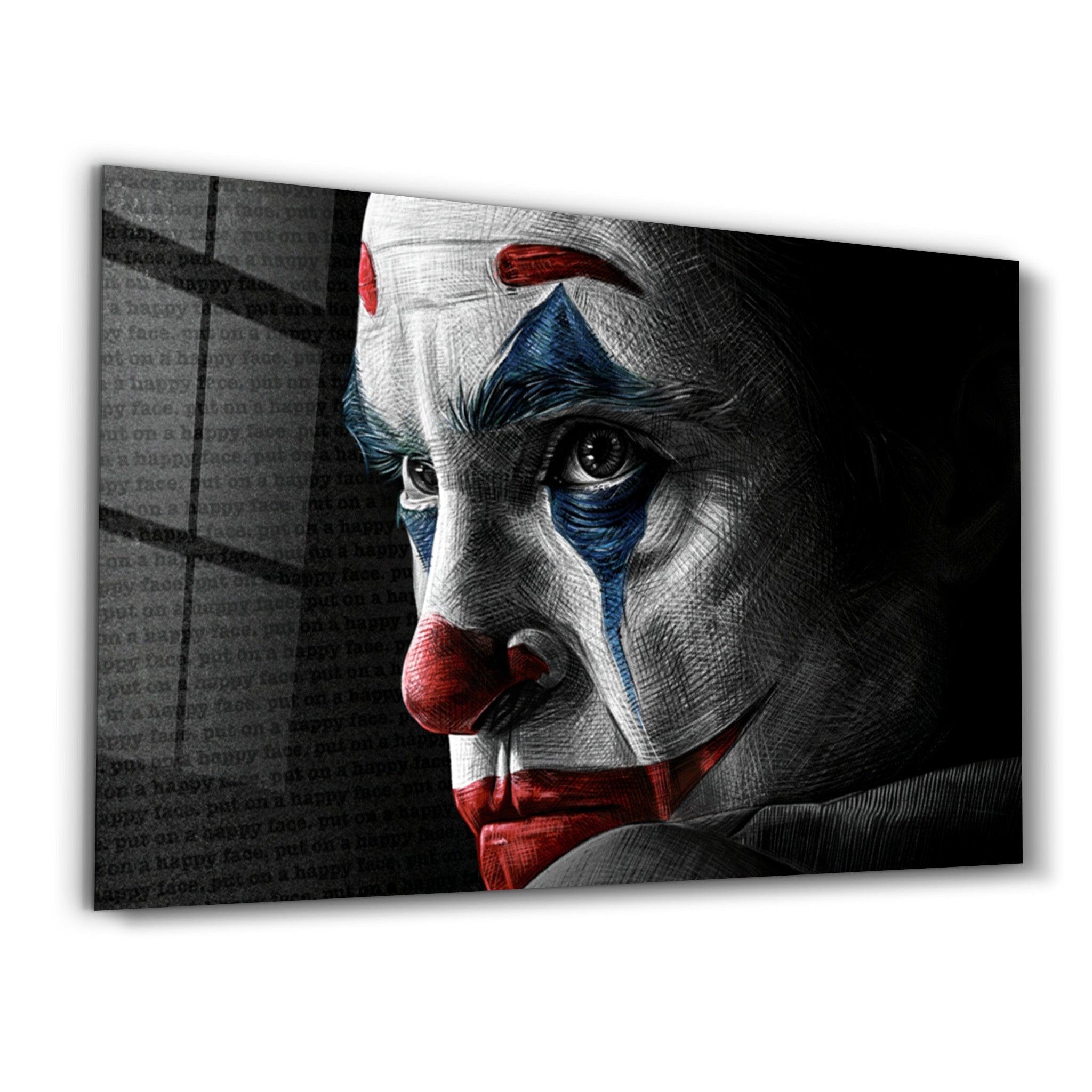 ・"Joker Face"・Glass Wall Art - ArtDesigna Glass Printing Wall Art