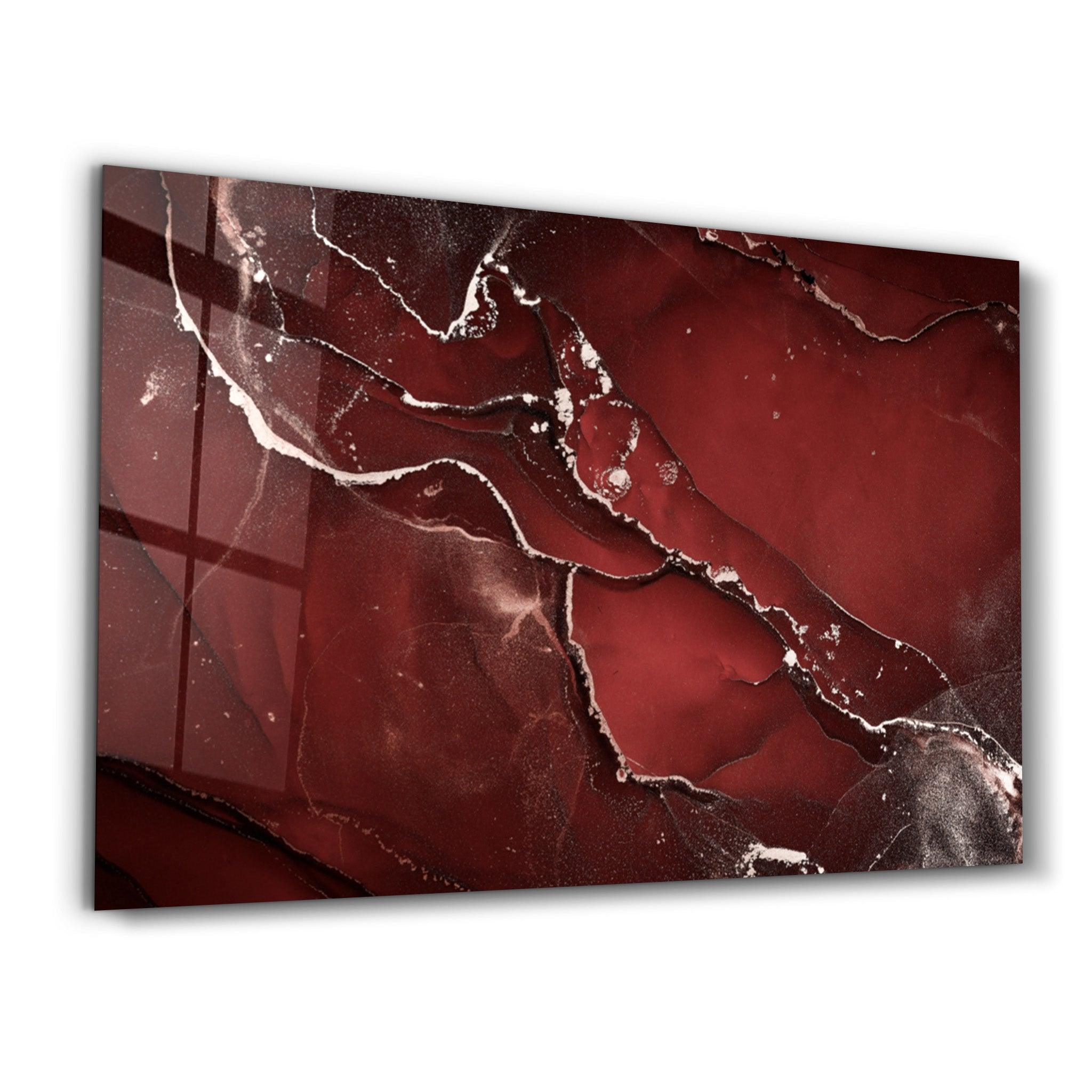 Abstract Red Pattern | Glass Wall Art - ArtDesigna Glass Printing Wall Art