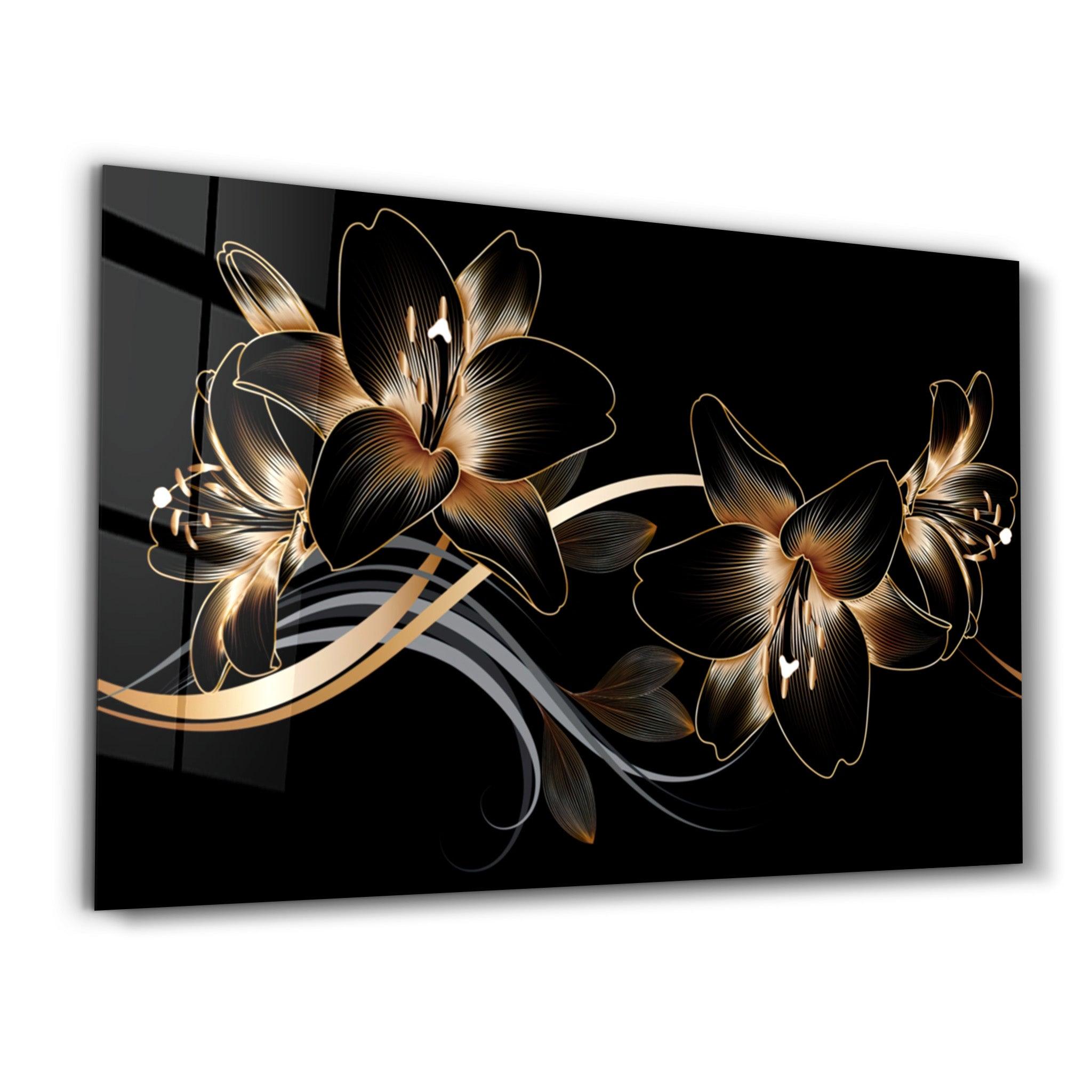 Abstract Flowers | Glass Wall Art - ArtDesigna Glass Printing Wall Art
