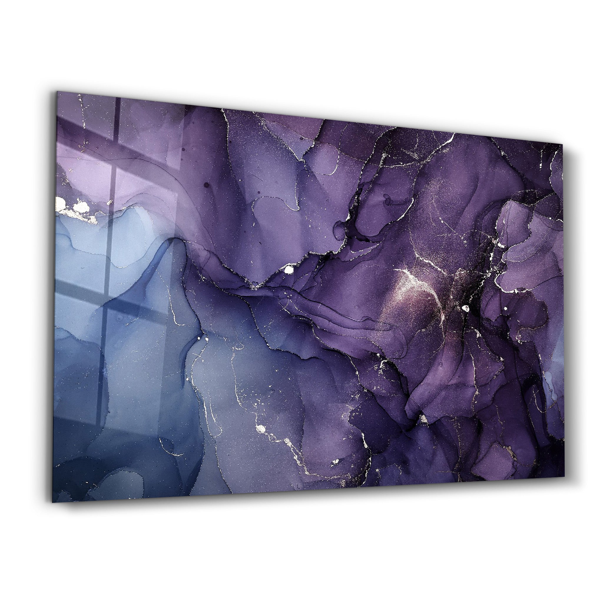 ・"Purple Wave Pattern"・Glass Wall Art - ArtDesigna Glass Printing Wall Art