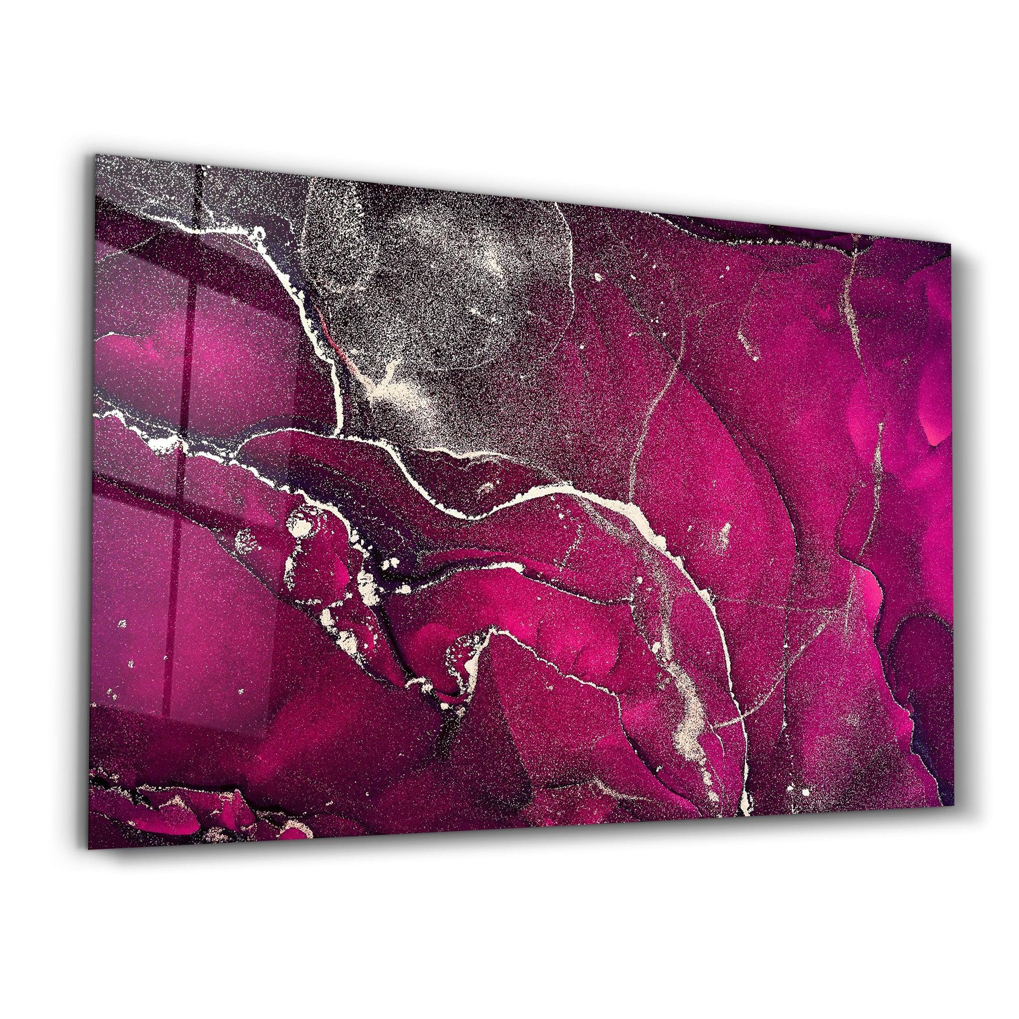 Purple Wave Pattern V2 | Glass Wall Art - ArtDesigna Glass Printing Wall Art