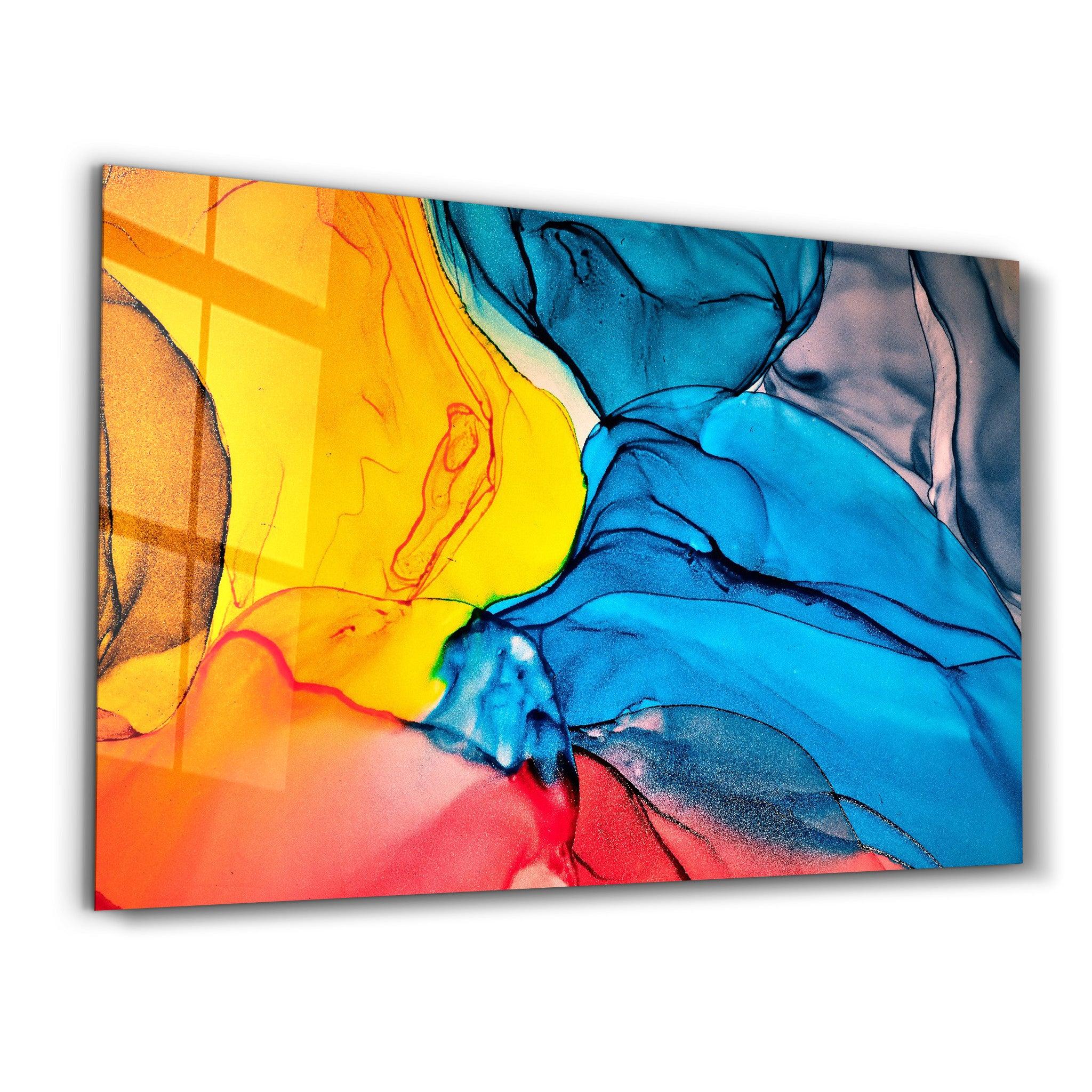 Colorful Wave Pattern | Glass Wall Art - ArtDesigna Glass Printing Wall Art