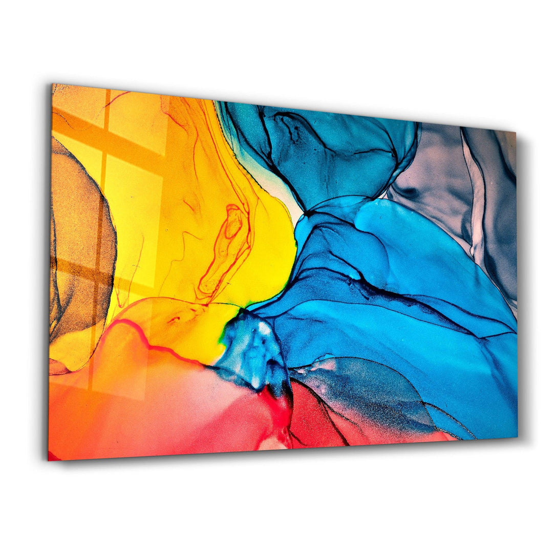 ・"Colorful Wave Pattern"・Glass Wall Art - ArtDesigna Glass Printing Wall Art