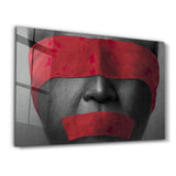 Covered in Red | Glass Wall Art