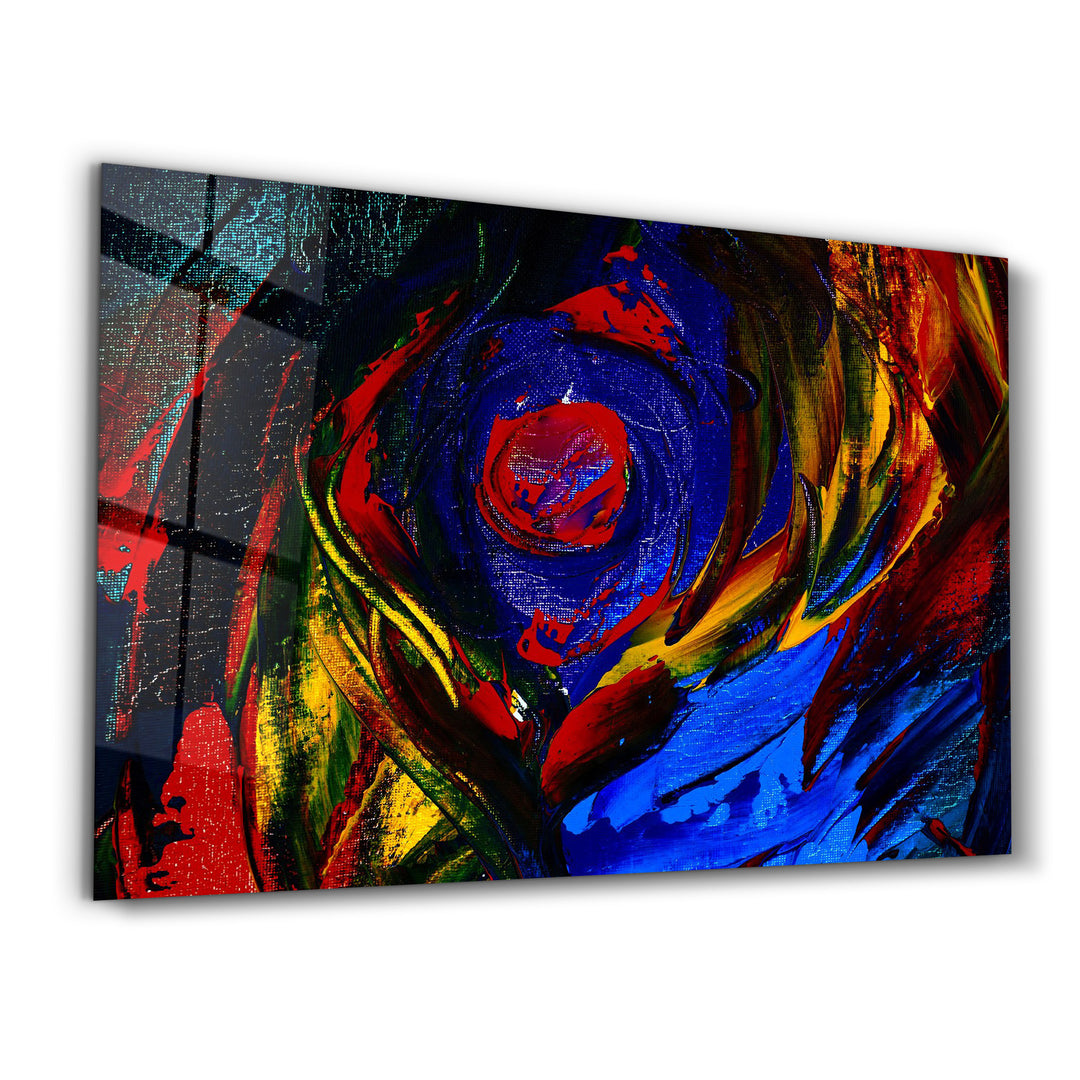 ・"Abstract Colorful Shapes"・Glass Wall Art - ArtDesigna Glass Printing Wall Art