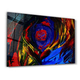 Abstrakte Bunte Formen – Glasbild