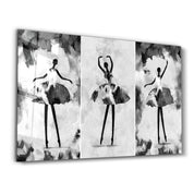 Black and White Ballerina | Glass Wall Art - ArtDesigna Glass Printing Wall Art