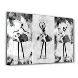Black and White Ballerina | Glass Wall Art
