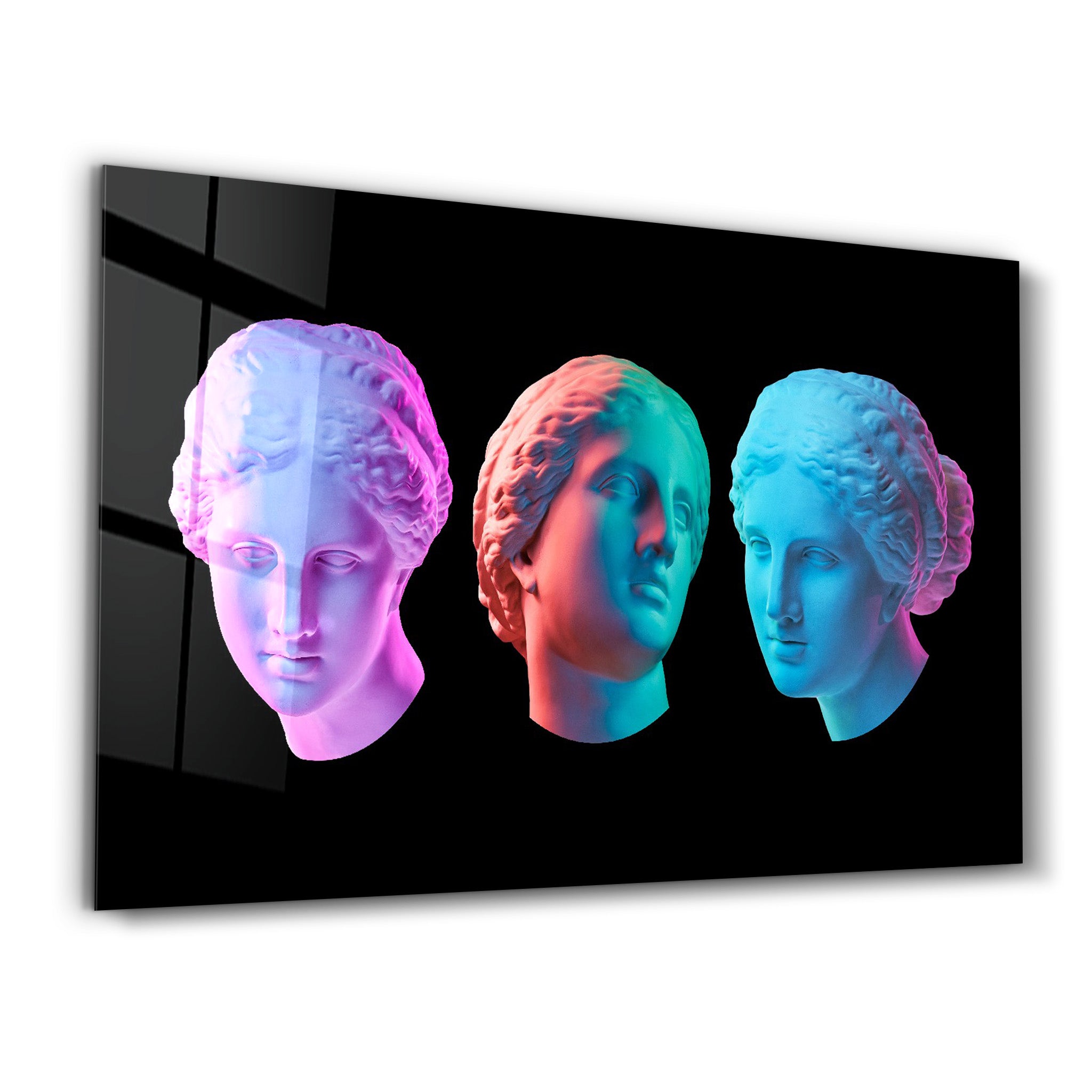 ・"Abstract Colorful Venus Statue"・Glass Wall Art - ArtDesigna Glass Printing Wall Art
