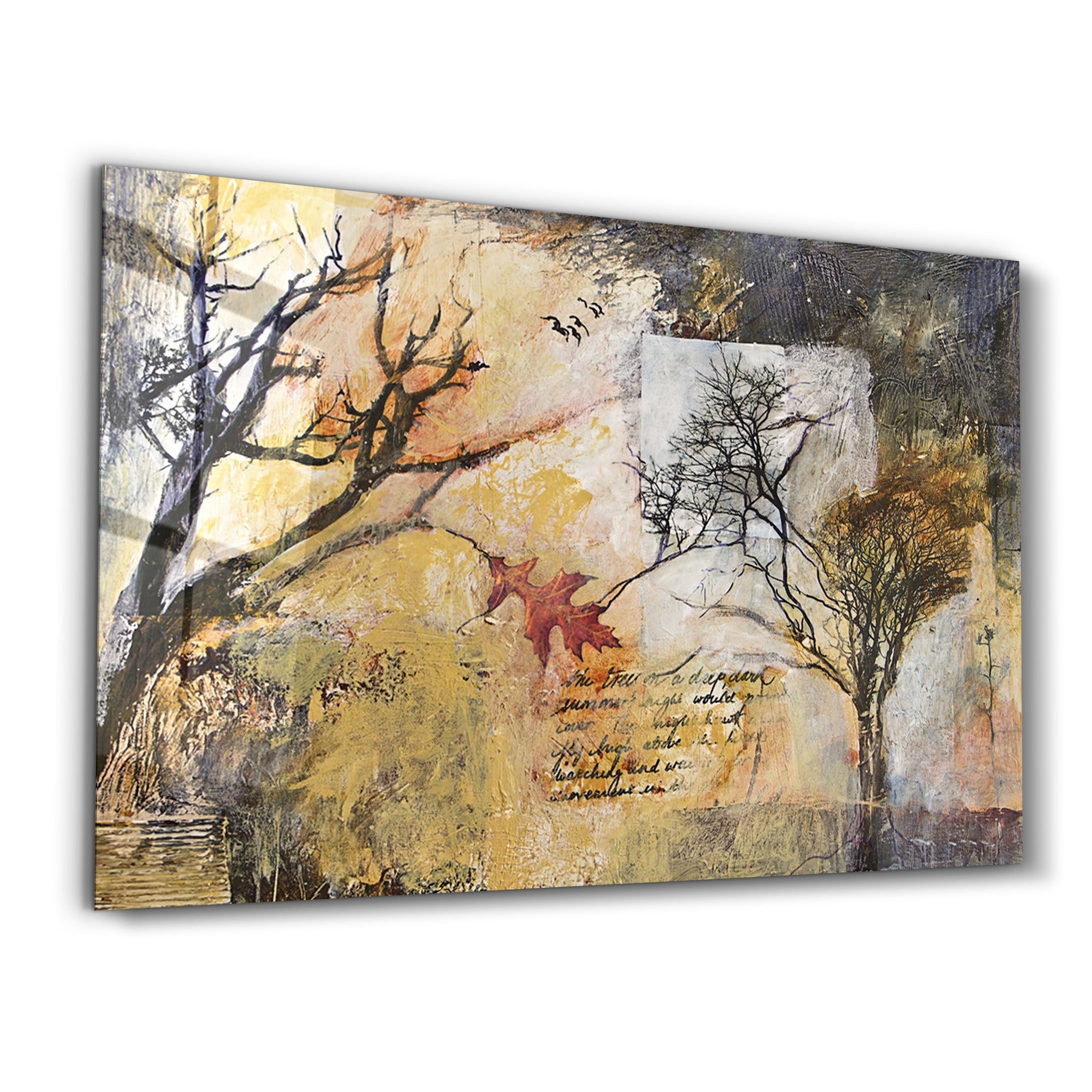 ・"A Note Between Trees"・Glass Wall Art - ArtDesigna Glass Printing Wall Art