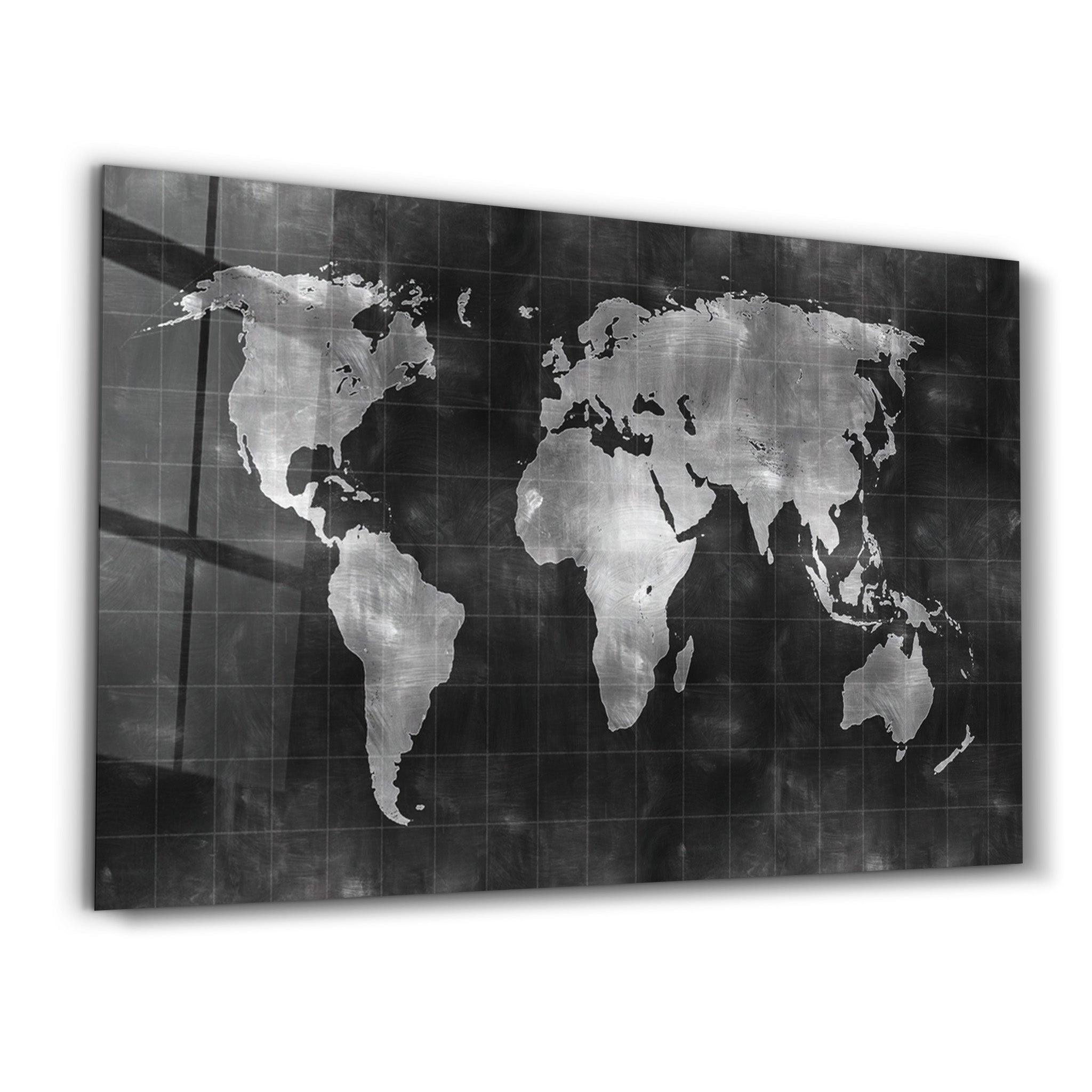 Wold Map | Glass Wall Art - ArtDesigna Glass Printing Wall Art