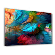Colorful Plumes | Glass Wall Art - ArtDesigna Glass Printing Wall Art