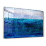 Blauer Farbverlauf – Glasbild