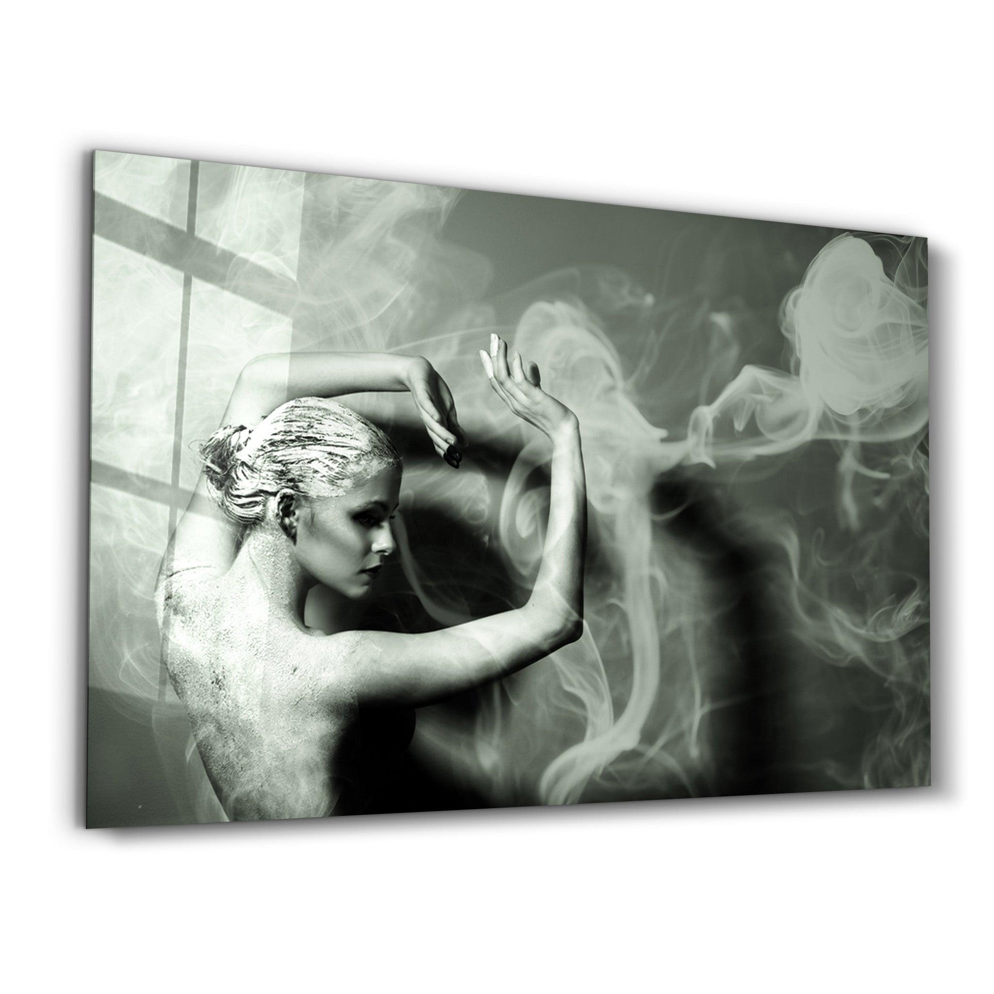 Dancing With Smoke | Glass Wall Art - ArtDesigna Glass Printing Wall Art