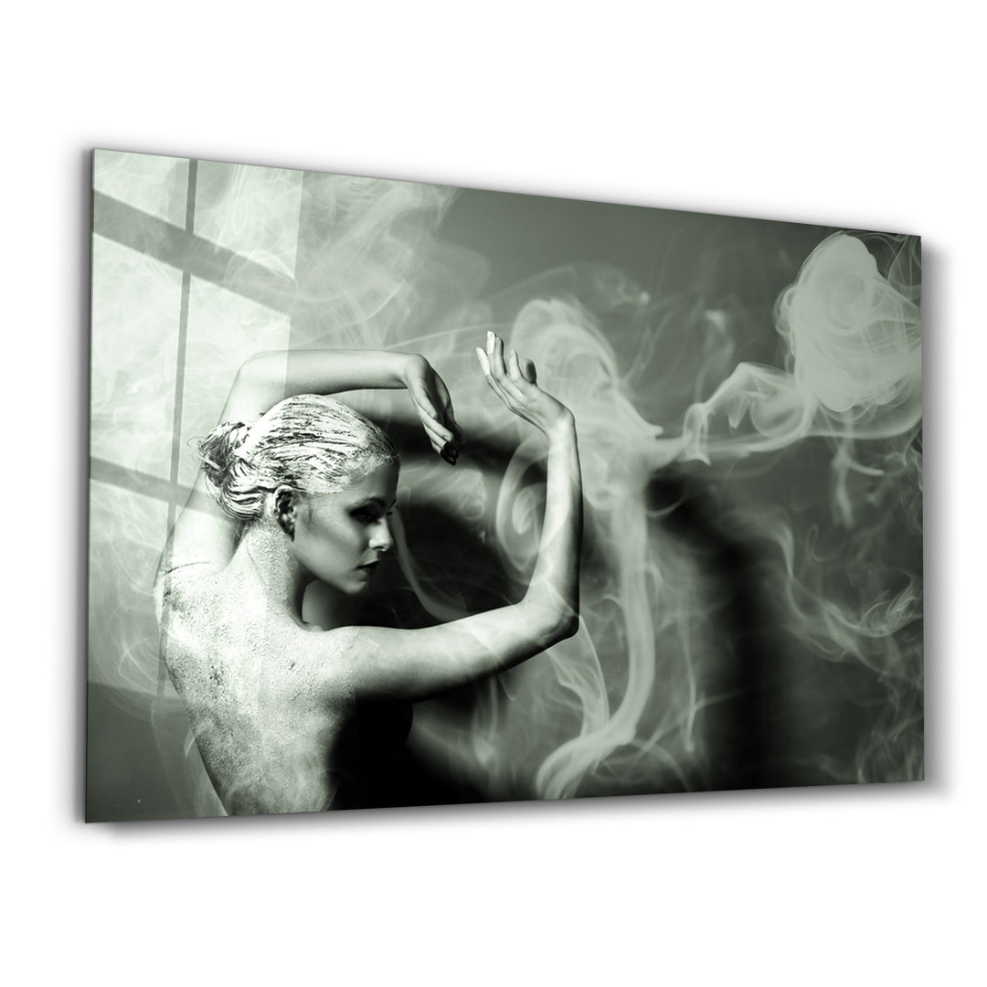 ・"Dancing With Smoke"・Glass Wall Art - ArtDesigna Glass Printing Wall Art