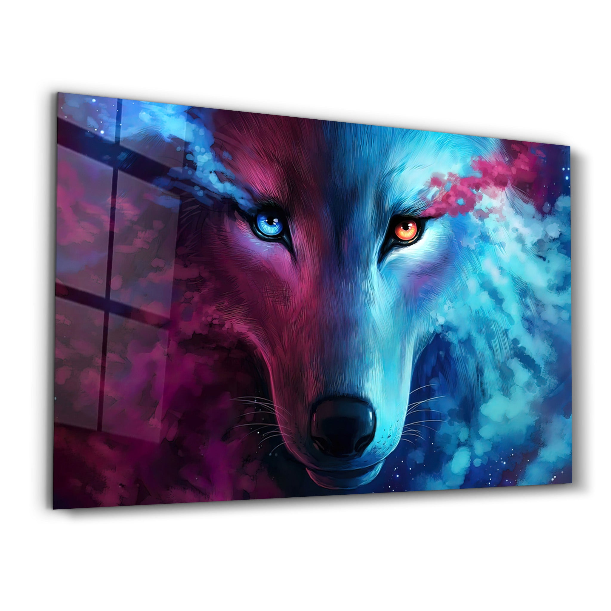 ・"Mystical Wolf"・Glass Wall Art - ArtDesigna Glass Printing Wall Art