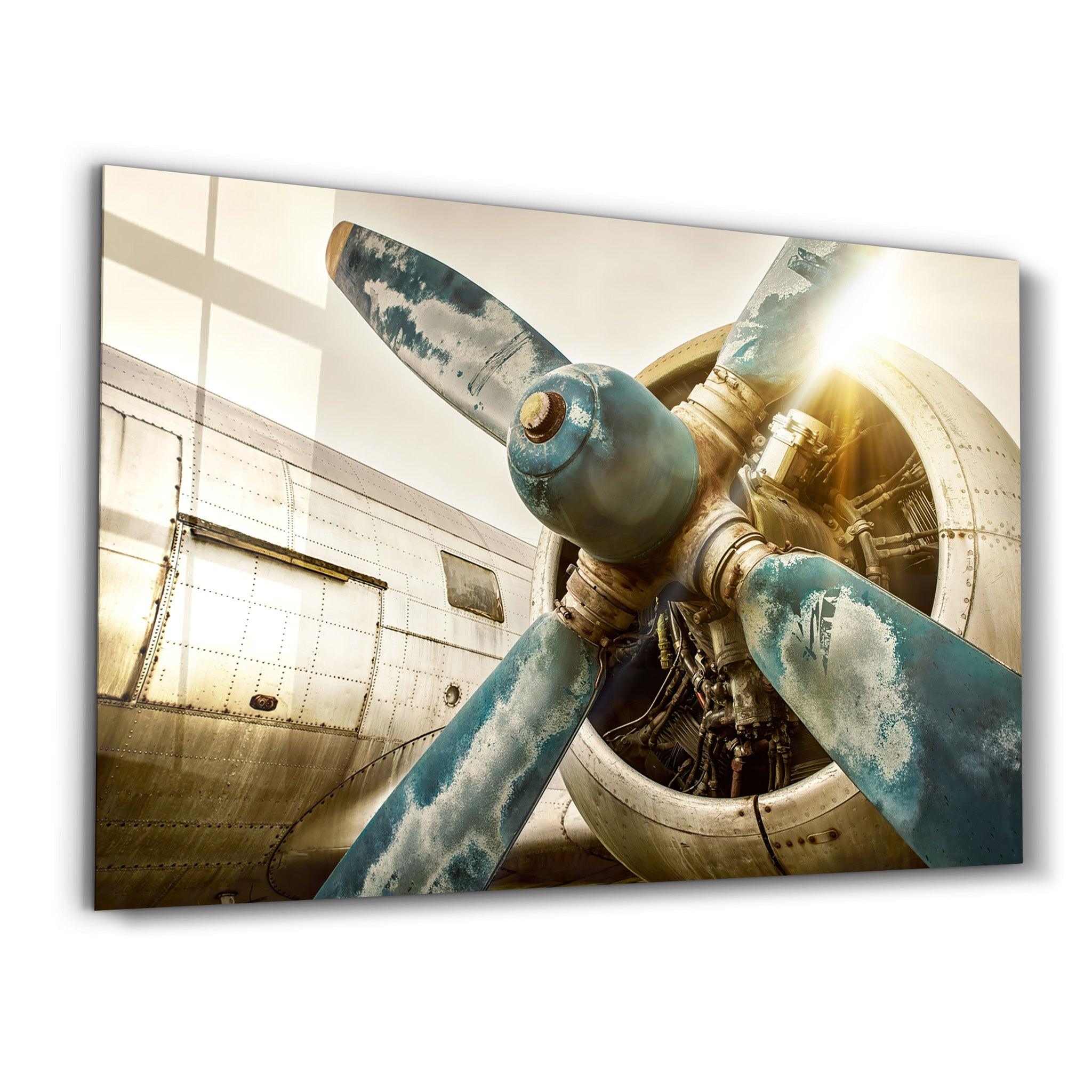The Rusty Propeller | Glass Wall Art - ArtDesigna Glass Printing Wall Art