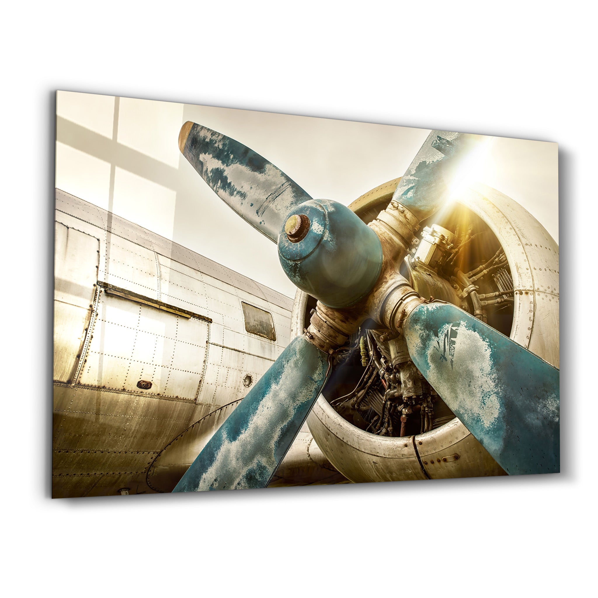 ・"The Rusty Propeller"・Glass Wall Art - ArtDesigna Glass Printing Wall Art