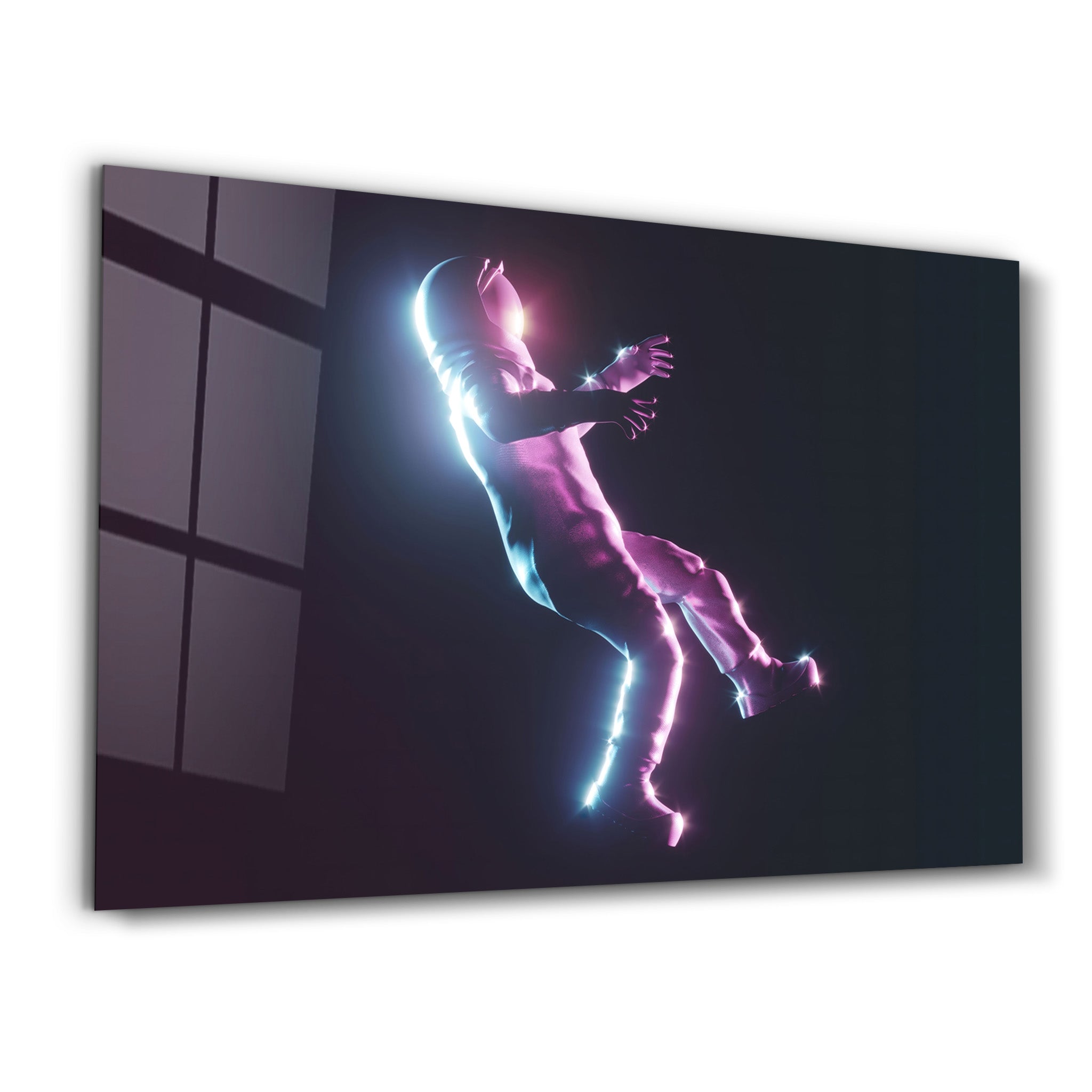 ・"Astronaut Neon"・Glass Wall Art - ArtDesigna Glass Printing Wall Art