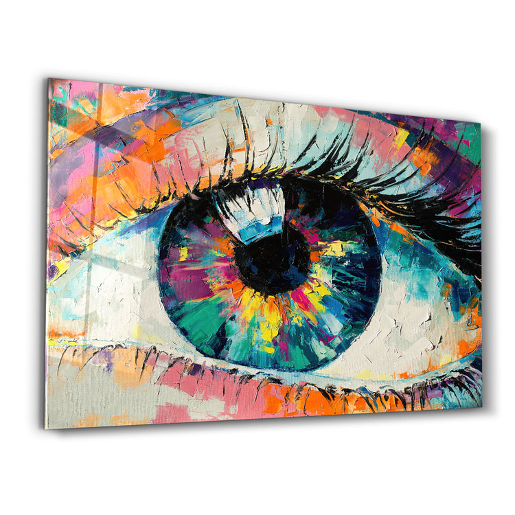 ・"Eye In Colors V2"・Glass Wall Art - ArtDesigna Glass Printing Wall Art