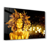 The Beauty Of Golden | Glass Wall Art