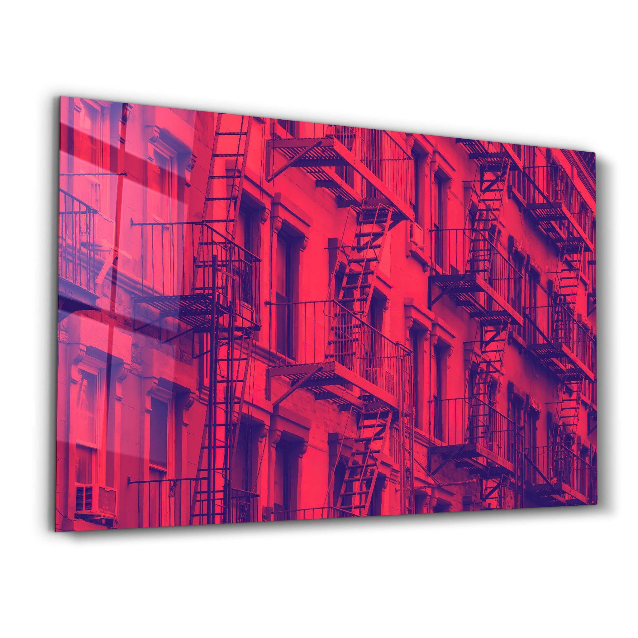 ・"Apartments In Manhattan"・Glass Wall Art - ArtDesigna Glass Printing Wall Art