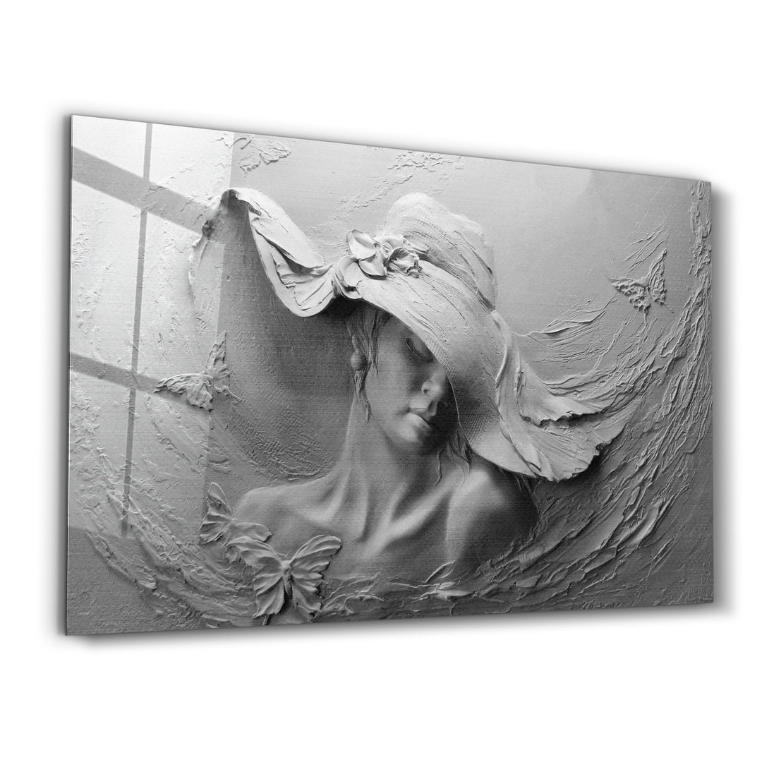 ・"Abstract Woman Sculpture"・Glass Wall Art - ArtDesigna Glass Printing Wall Art