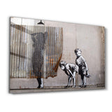Banksy - Spying Boyz | Glass Wall Art