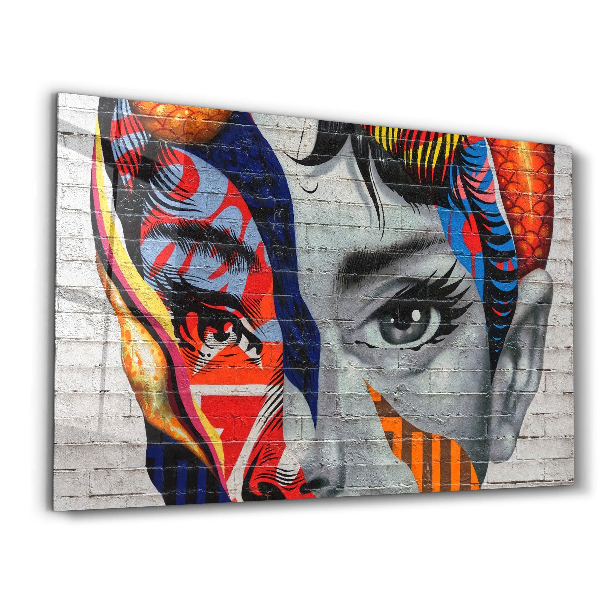 Two Sided Face Glass Wall Art – Artdesigna