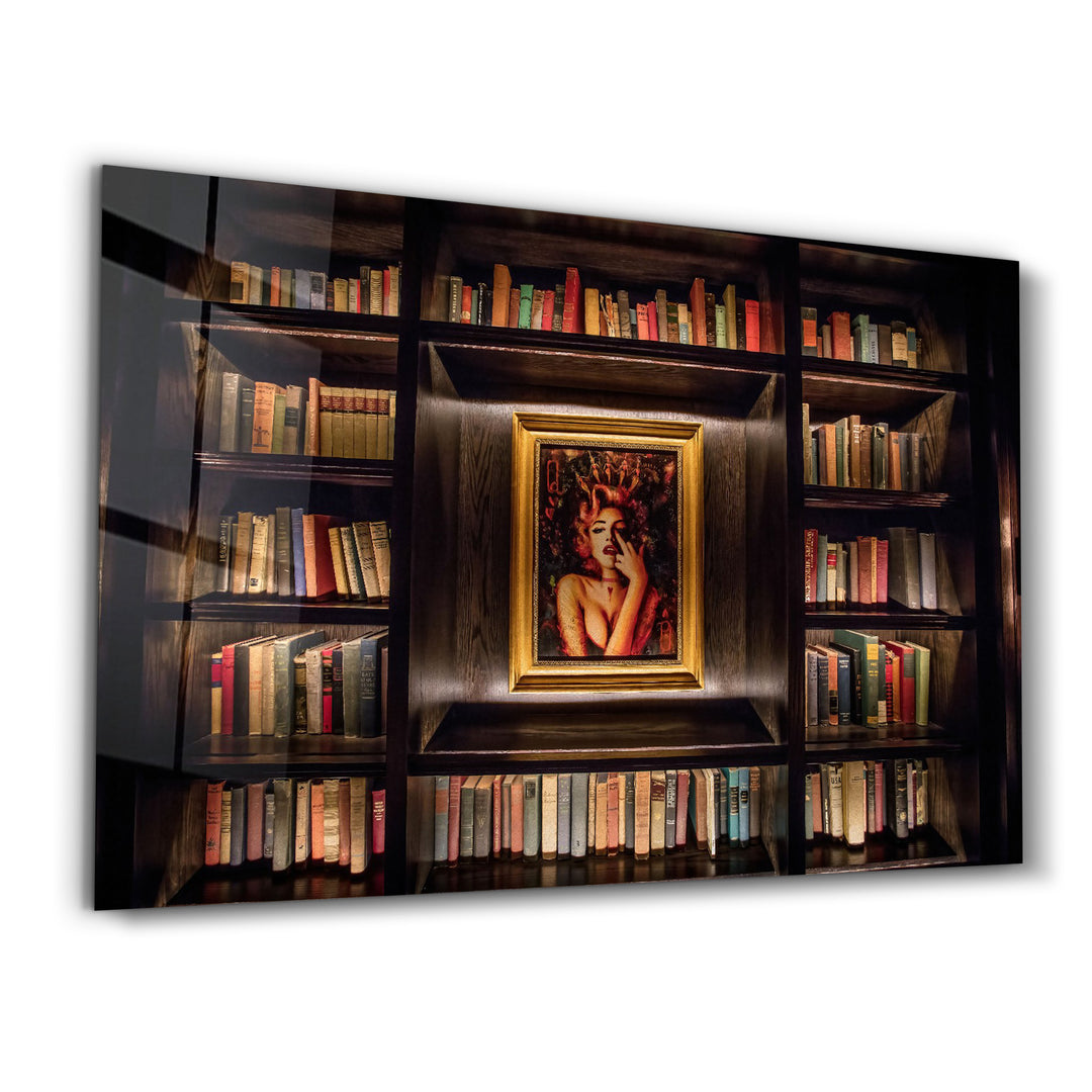 ・"A Small Library"・GLASS WALL ART - ArtDesigna Glass Printing Wall Art