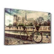 Bicycle | Glass Wall Art - Artdesigna