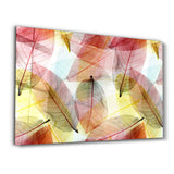 Colored Leaves | Glass Wall Art