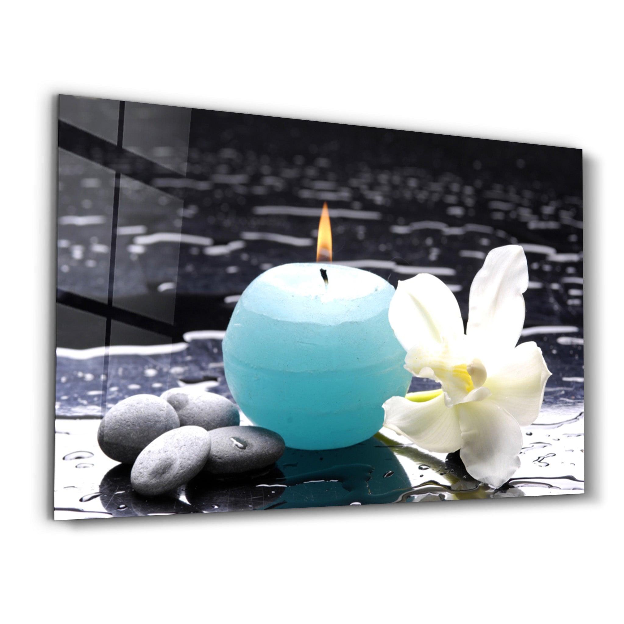 Candle | Glass Wall Art - Artdesigna