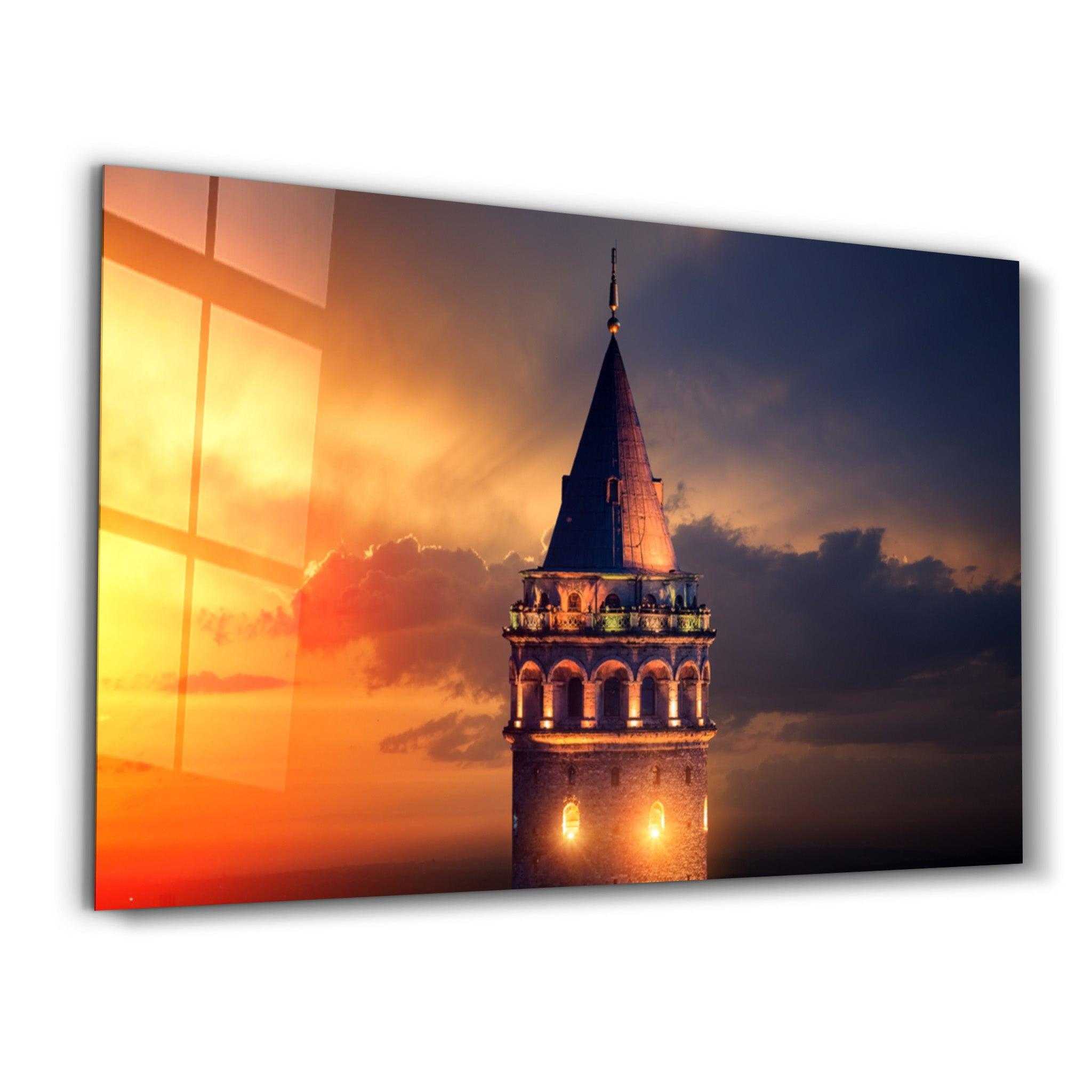 Galata Tower | Glass Wall Art - Artdesigna