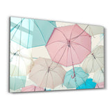 Regenschirme – Glasbild