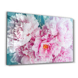 Blushing Peonies | Glass Wall Art