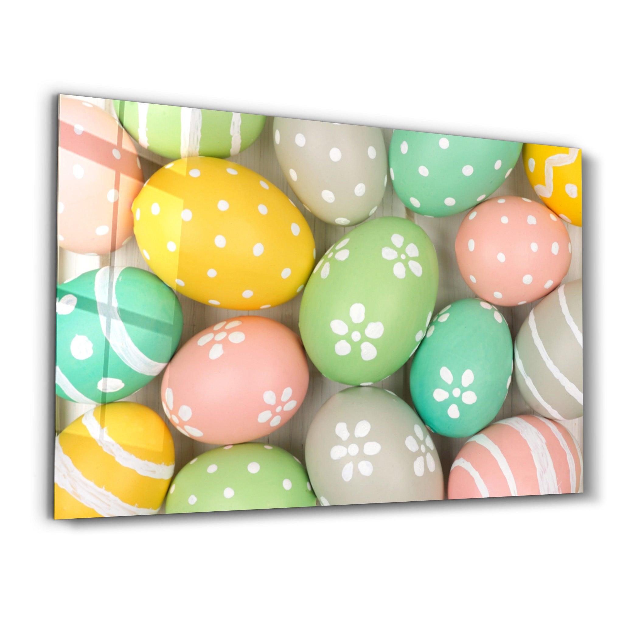 Eggs | Glass Wall Art - Artdesigna