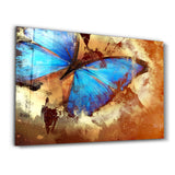 Butterfly Retro | Glass Wall Art