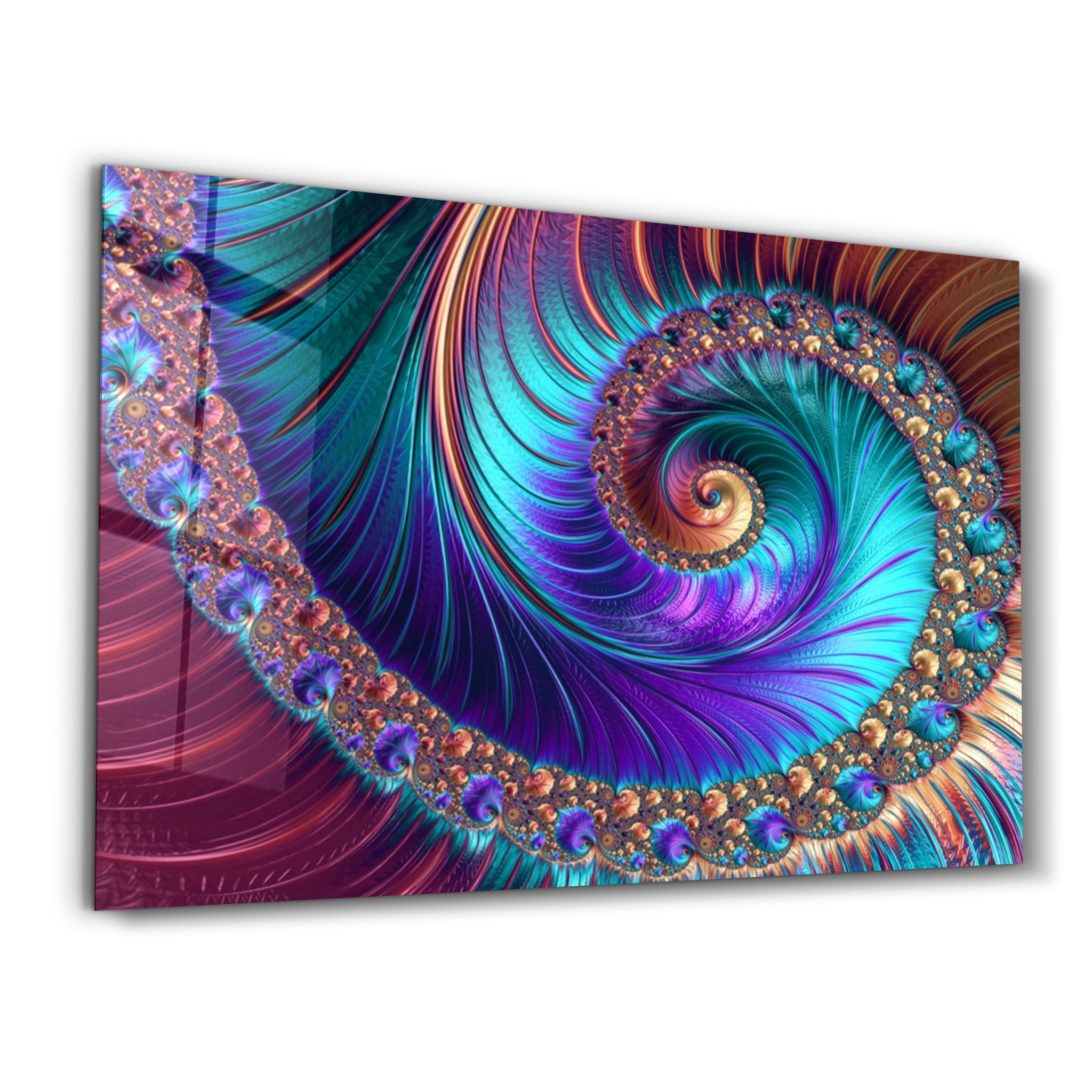 ・"Blue Swirl"・Glass Wall Art - ArtDesigna Glass Printing Wall Art