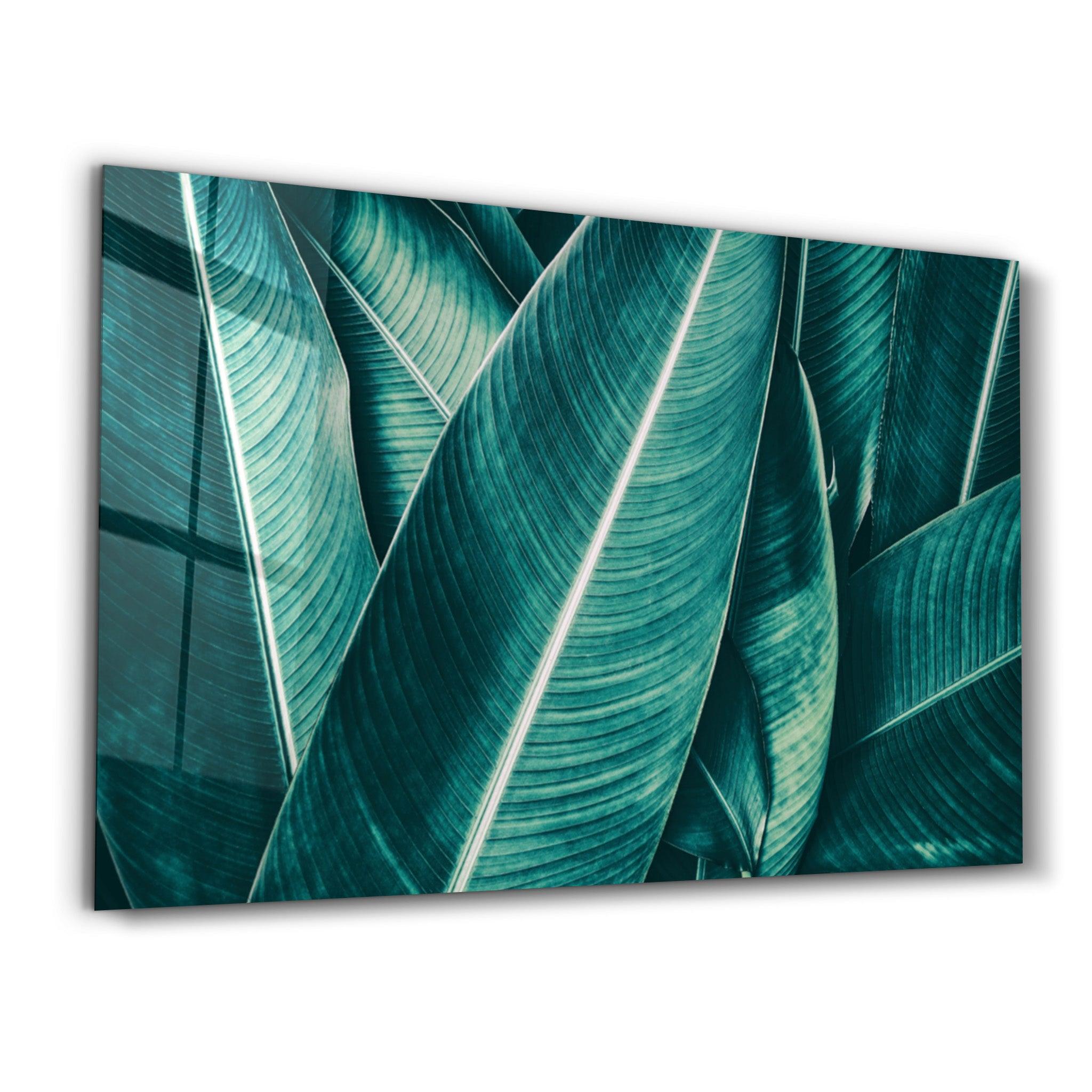 Green Tropical Leaf 2 | Glass Wall Art - ArtDesigna Glass Printing Wall Art