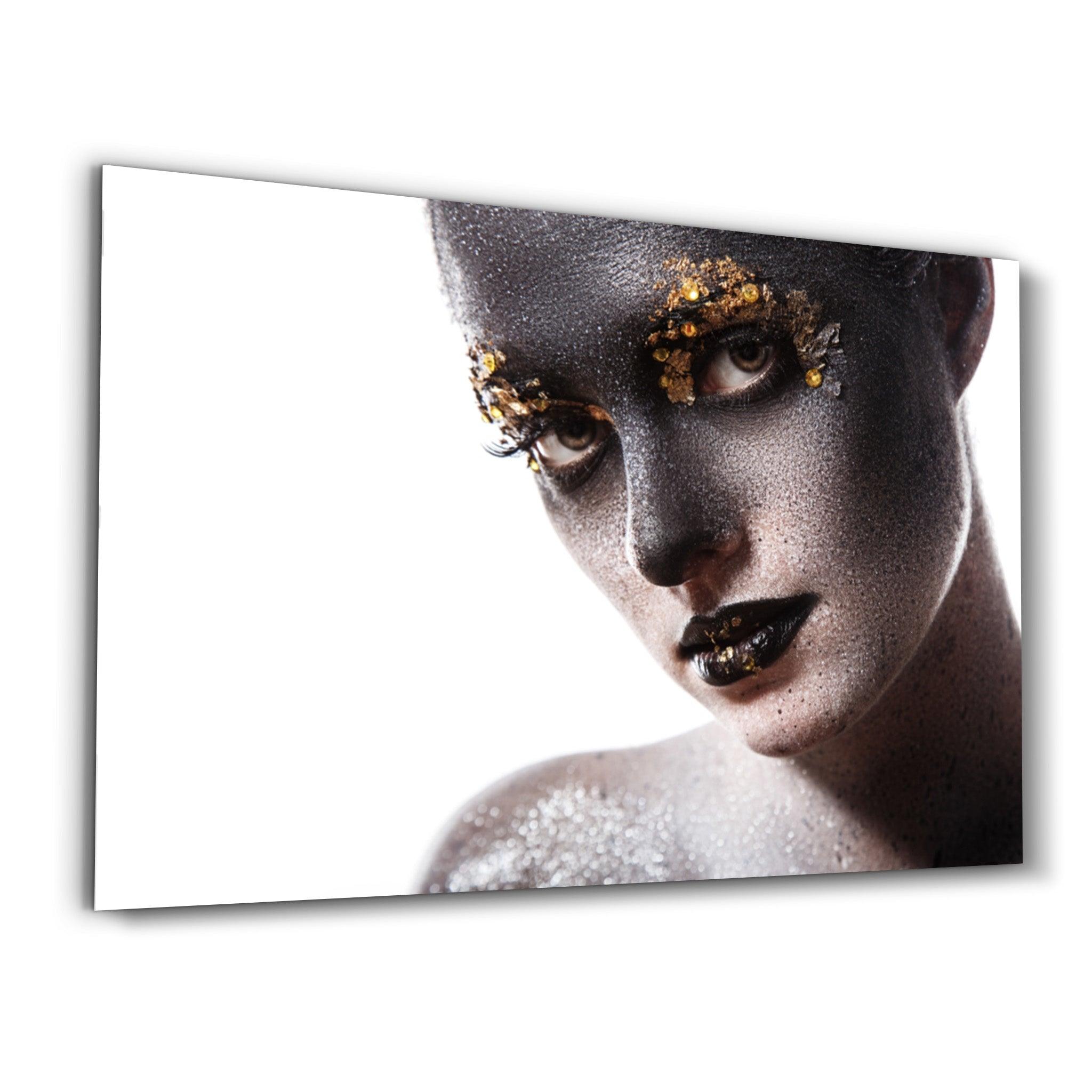Golden Eyebrow | Glass Wall Art - ArtDesigna Glass Printing Wall Art