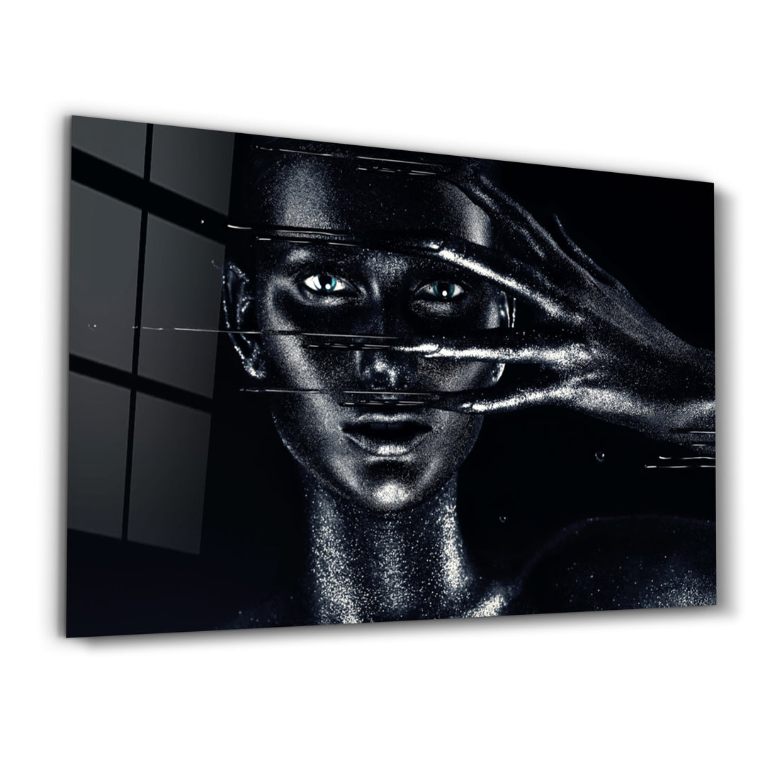 ・"Ink at Hand"・Glass Wall Art - ArtDesigna Glass Printing Wall Art