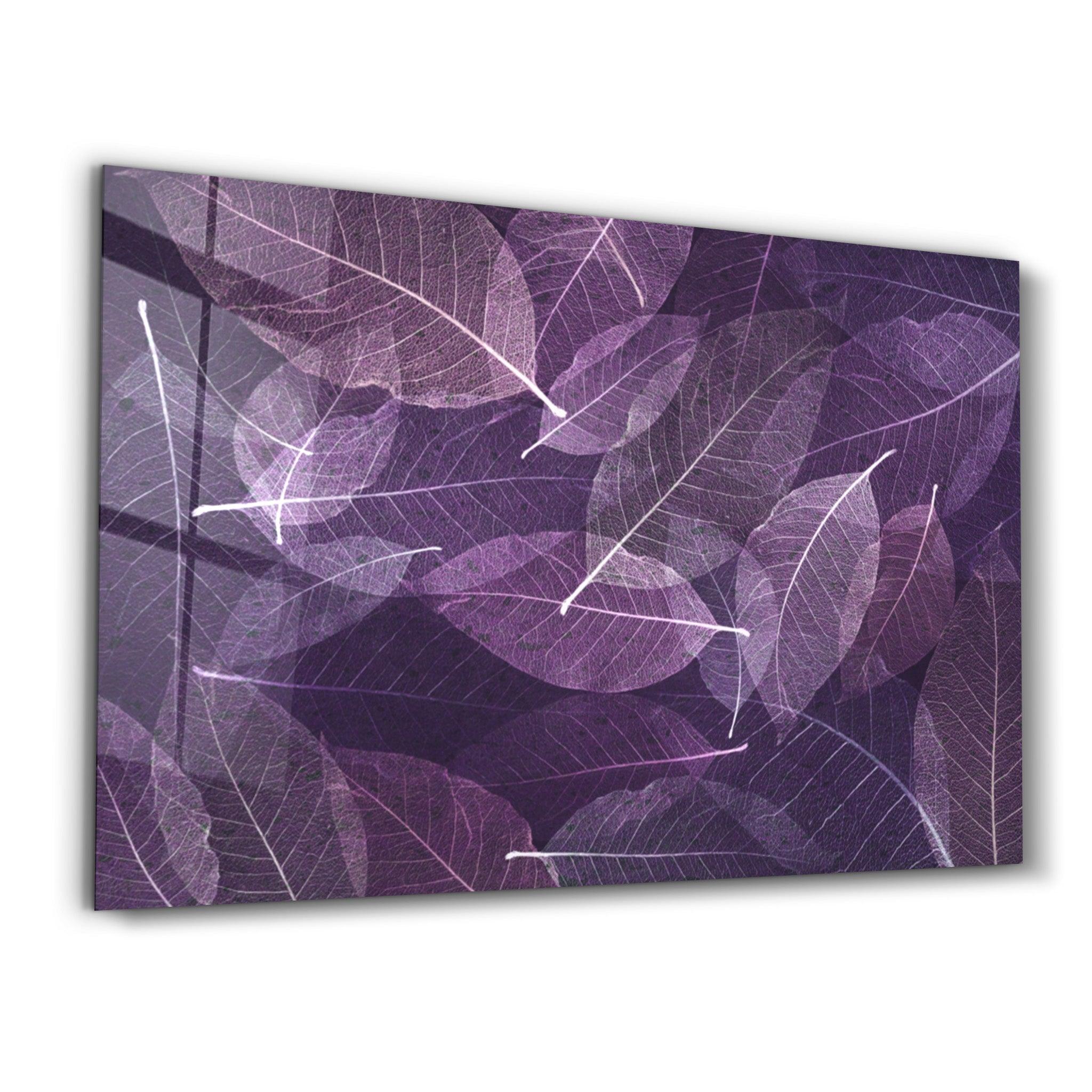 Purple Leaf | Glass Wall Art - ArtDesigna Glass Printing Wall Art