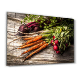 Carrot and Radish | Glass Wall Art