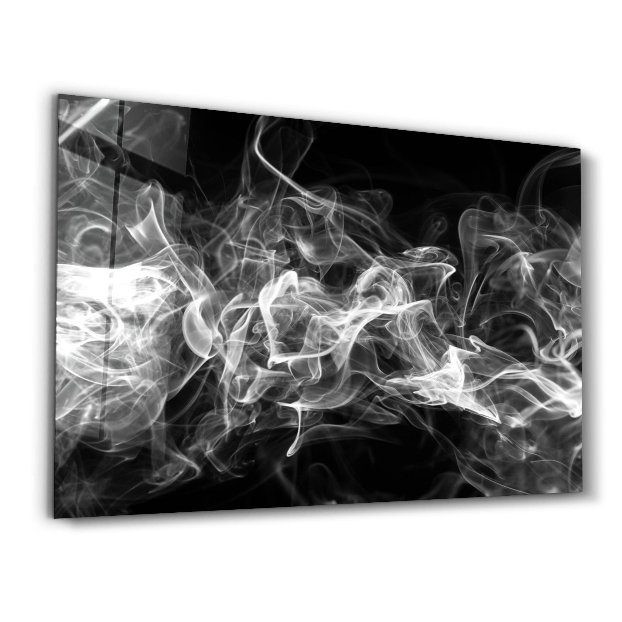 White Smoke | Glass Wall Art - ArtDesigna Glass Printing Wall Art