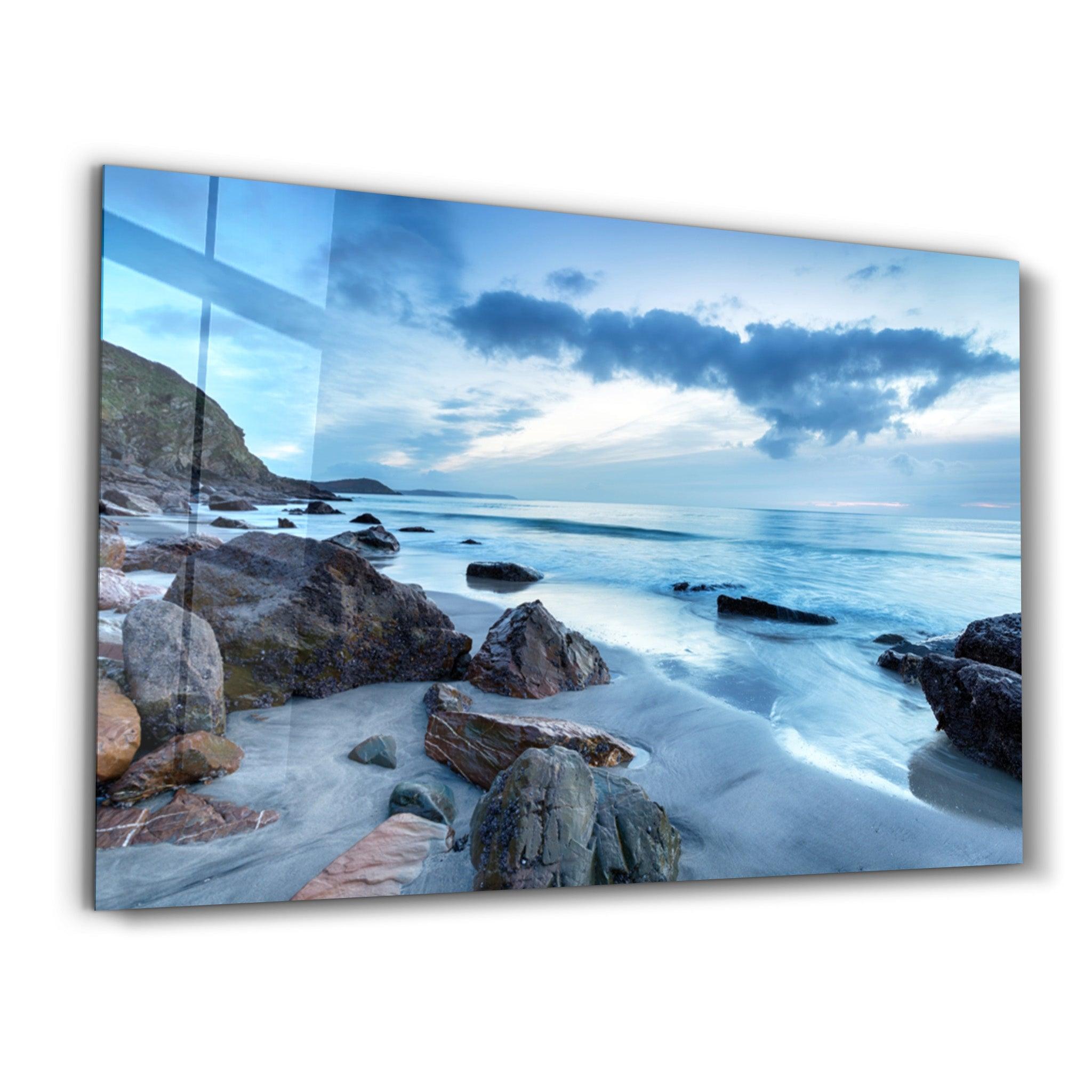 Sea Landscape | Glass Wall Art - Artdesigna