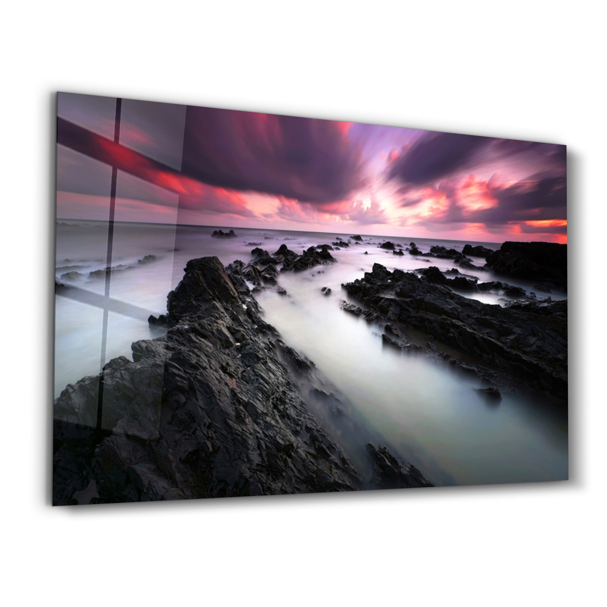 ・"Sunset Landscape"・Glass Wall Art - ArtDesigna Glass Printing Wall Art