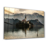 Assumption of Maria on Bled Island | Glass Wall Art