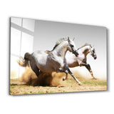 Running Horses | Glass Wall Art